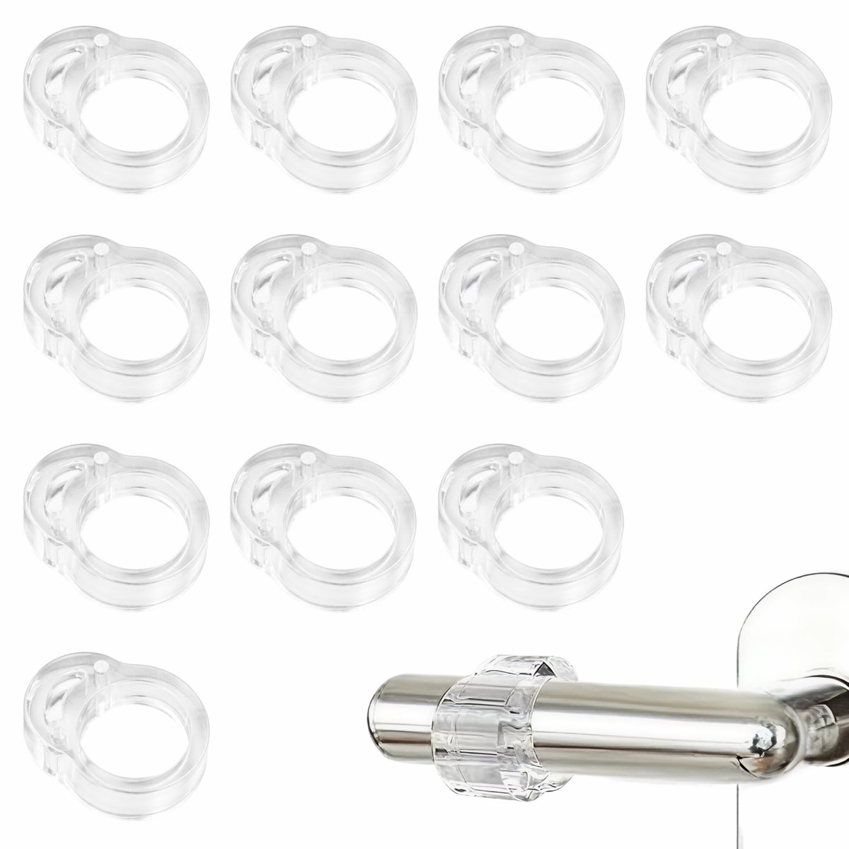 Set van 12 Deurstopper - Transparante PVC Stoppers tegen Wandbeschadiging