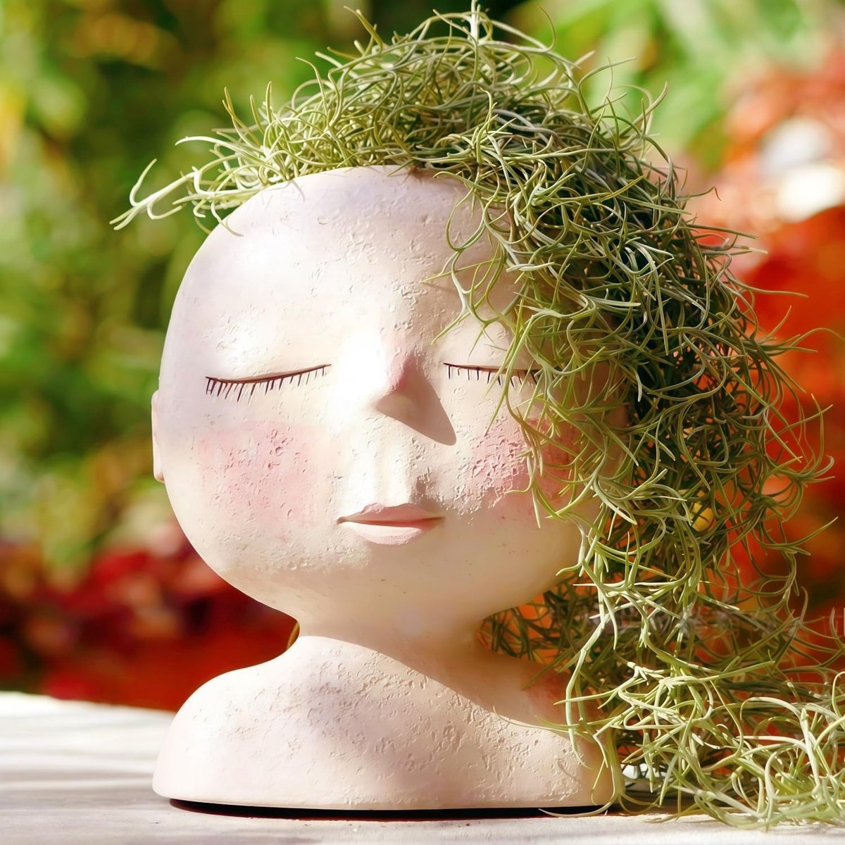 Schattige gezicht plantenpotten van hars, creatieve potten met afvoergat voor vetplanten, perfect voor binnen- en buitendecoratie
