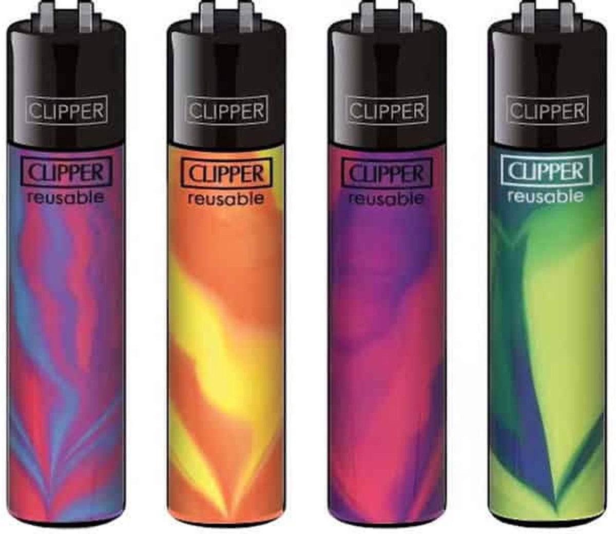 Clipper Classic Large Aanstekers "Nebula Mix 1" Set (4 stuks)