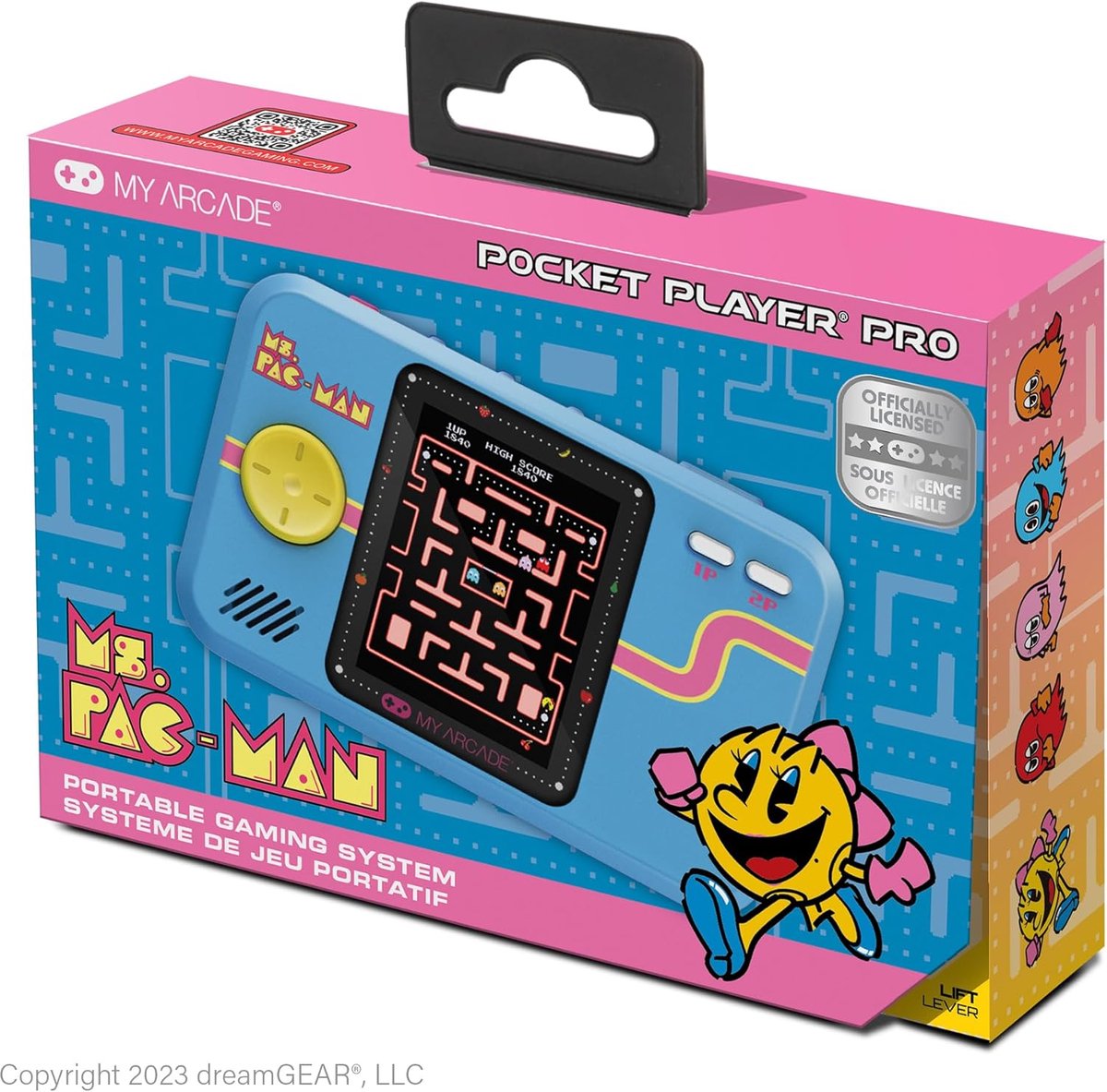 handheld gaming systeem - MS PAC-MAN - compact en draagbaar - uren speelplezier