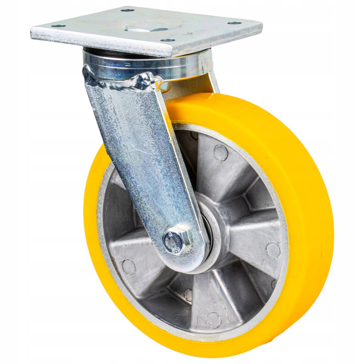 Zwenkwiel Aluminium-Polyurethaan voor Zware Lasten, 200mm