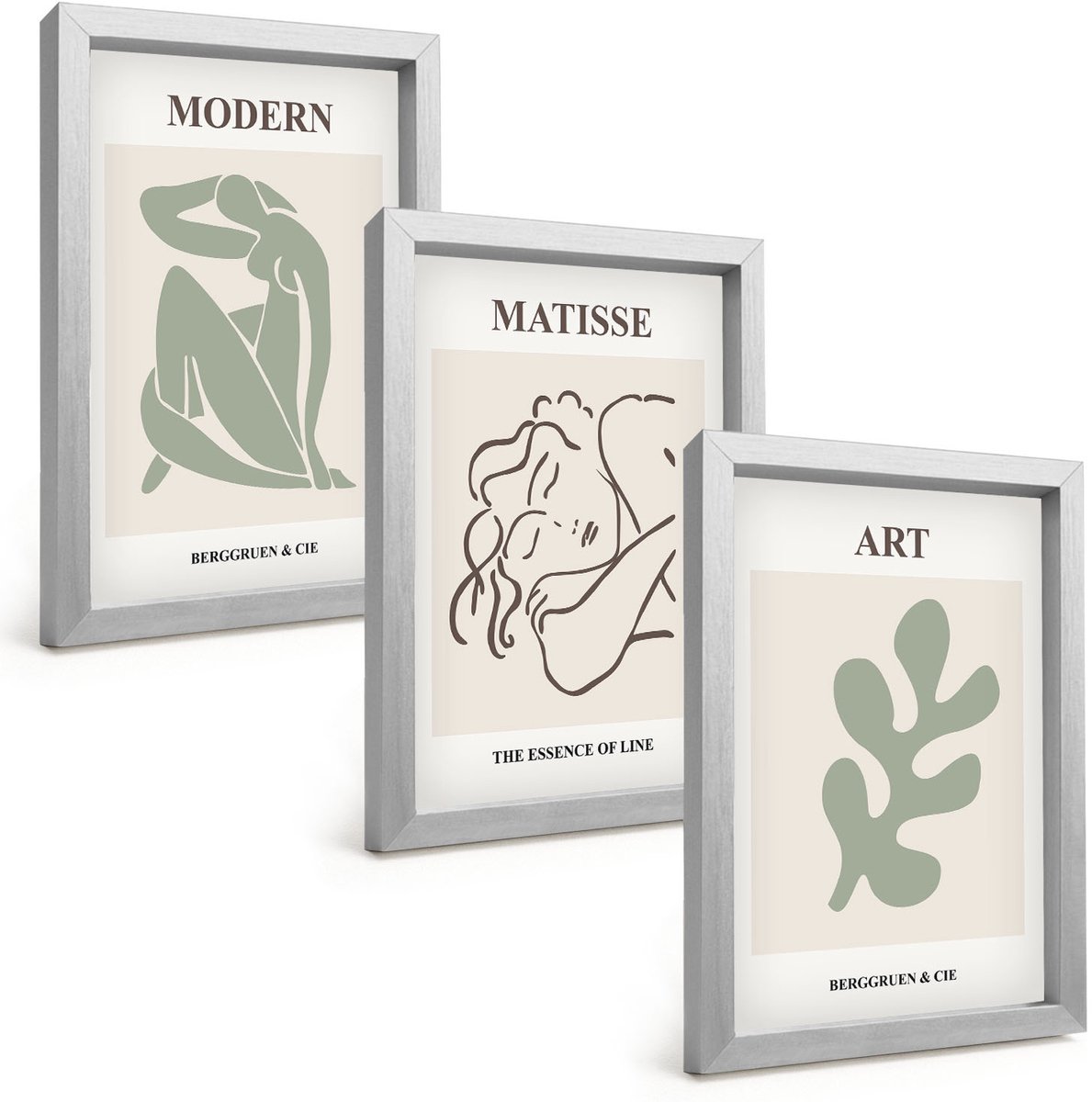 Tulup 4-Delige Schilderij Set - Stijlvolle personages en planten in een minimalistisch ontwerp. - 20 x 30 cm - Moderne Wanddecoratie - Woonkamer - Muurdecoratie