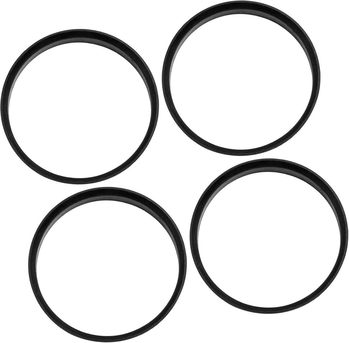 A ABSOPRO Wheel hub centering rings, 67.1 to 66 mm, black, plastic (set of 4 pieces) - ShopVlot
