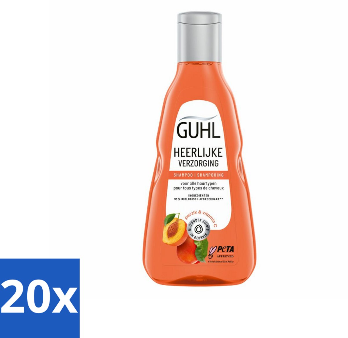 Guhl - Shampoo - Heerlijke Verzorging - 250 ml - Bulkverpakking - 20 stuks