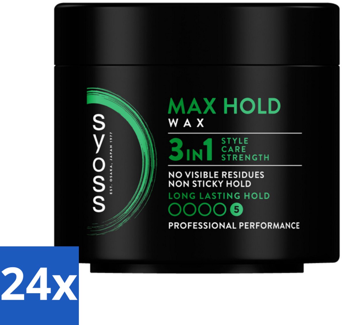SYOSS - Max Hold Haarwax - Verzorging - Langdurige Styling - 150ml - Voordeelverpakking - 24 stuks