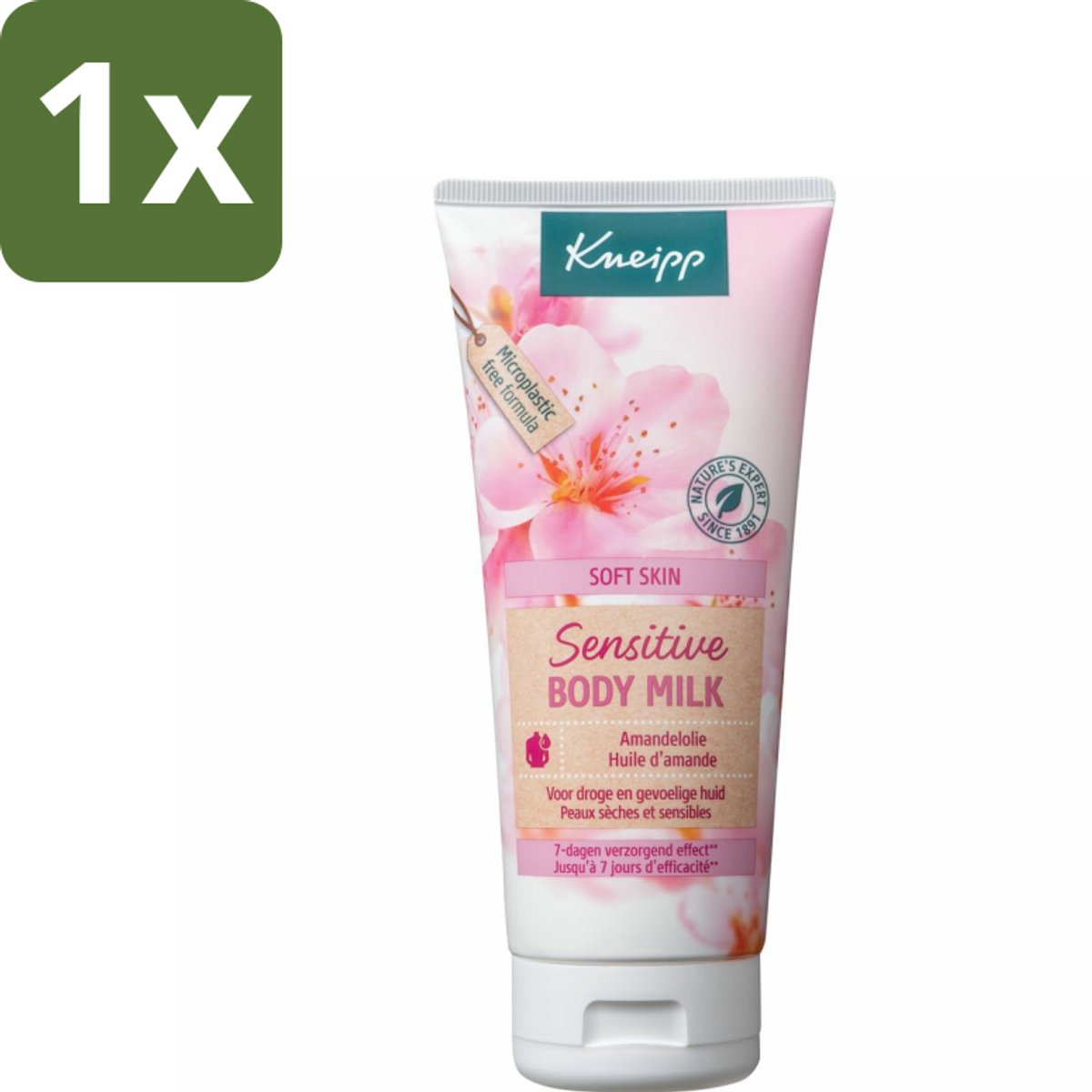 1 x Kneipp - Body lotion - Soft Skin - Amandelbloesem - 200 ml - Body Lotion - Droge Huid - Gevoelige Huid - Amandelolie - Shea Butter