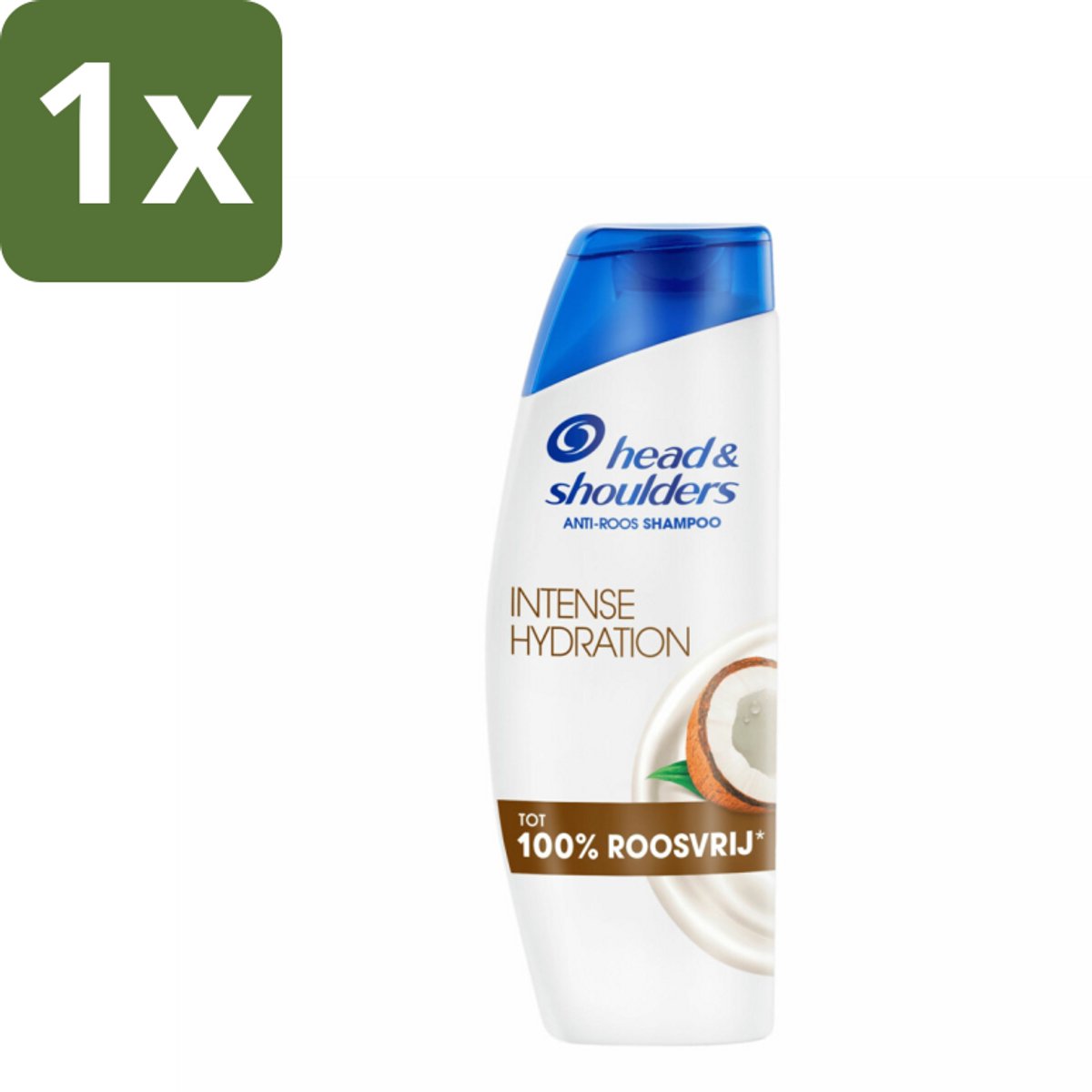 1 x Head & Shoulders - Shampoo - Intense Hydration - 100% Roosvrij - 300 ml - Anti-roos Shampoo - Roosvrij Shampoo - Hoofdoorzaak Roos - Hoofdhuidproblemen - Kokosolie Shampoo