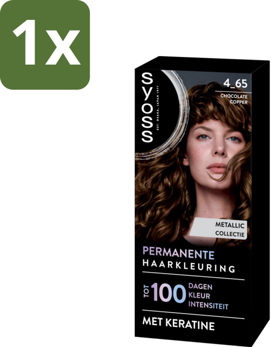 1 x SYOSS - Permanent Coloration 4-65 - Haarverf - Permanente Haarkleuring - Chocolate Copper - Grijsdekking - Haarverf - Permanent Haarkleuring - Chocolate Copper - Grijsdekking - Keratine