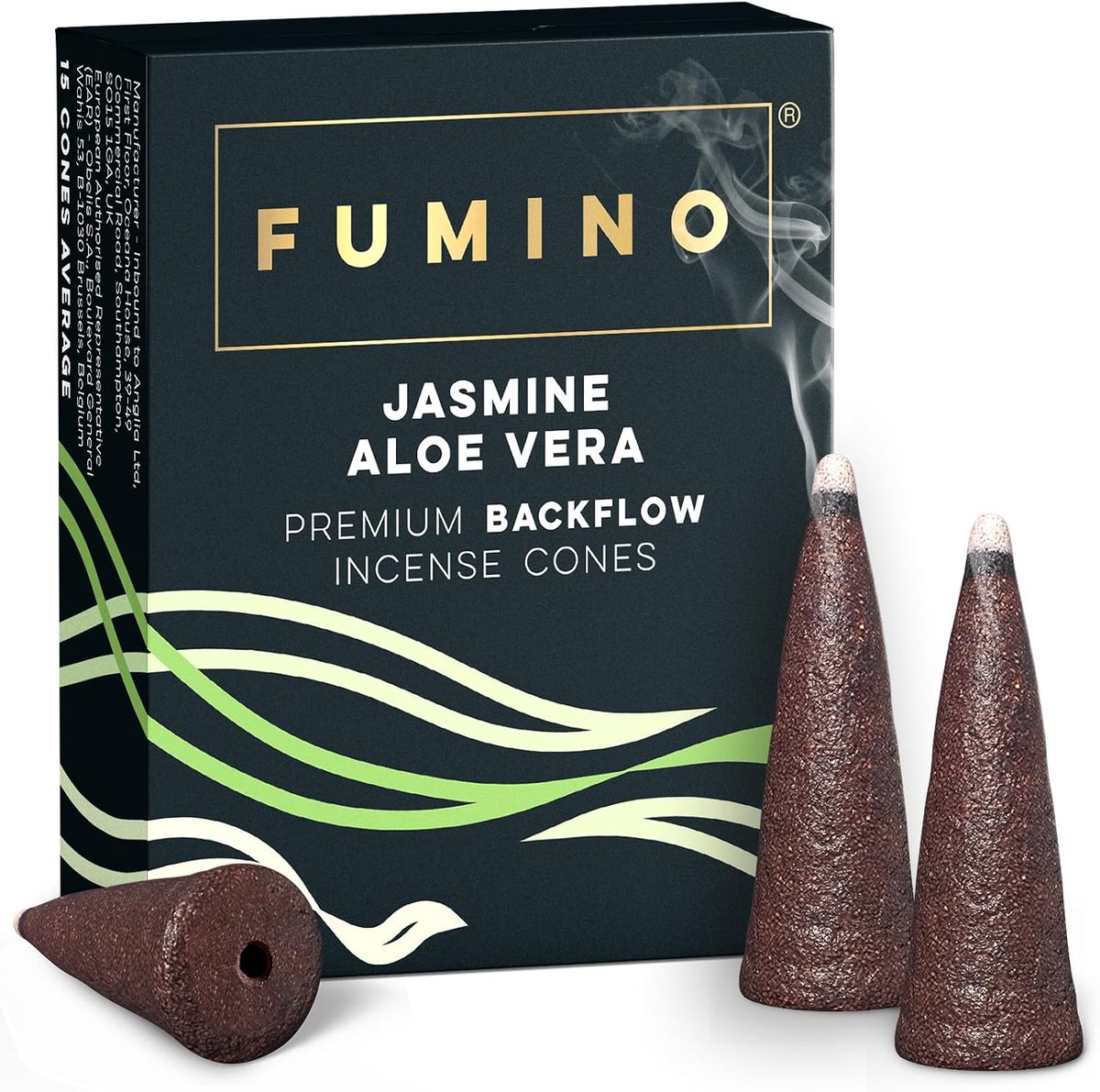 Wierookconen 15 Stuks - Jasmine Aloe Vera Geur - Handgemaakt - Voor Ontspanning en Meditatie - ShopVlot