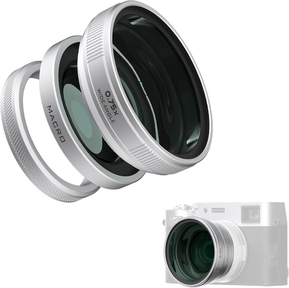 Freewell 2-in-1 Wide Angle and Macro Lens Compatible with Fuji X100VI/X100V - ShopVlot
