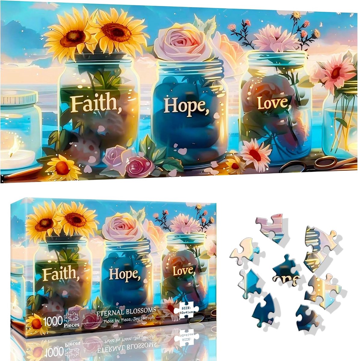 Puzzel 1000 stukjes - Bloemenmotief - Voor volwassenen en kinderen - Ideaal voor ontspanning - ShopVlot