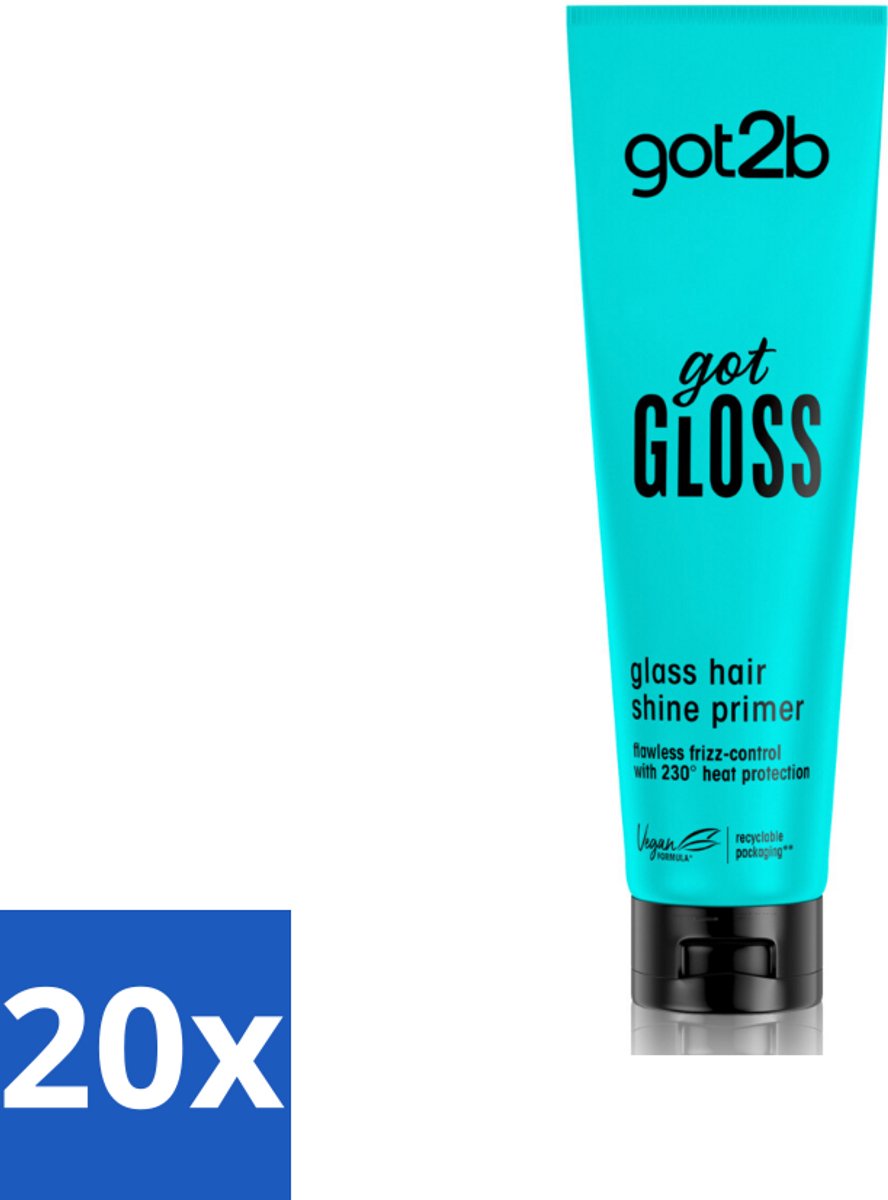 20 x Got2B - Haarprimer - Got Gloss - 150 ml - Haarprimer - Glans - Pluiscontrole - Hittebescherming - Haarstyling