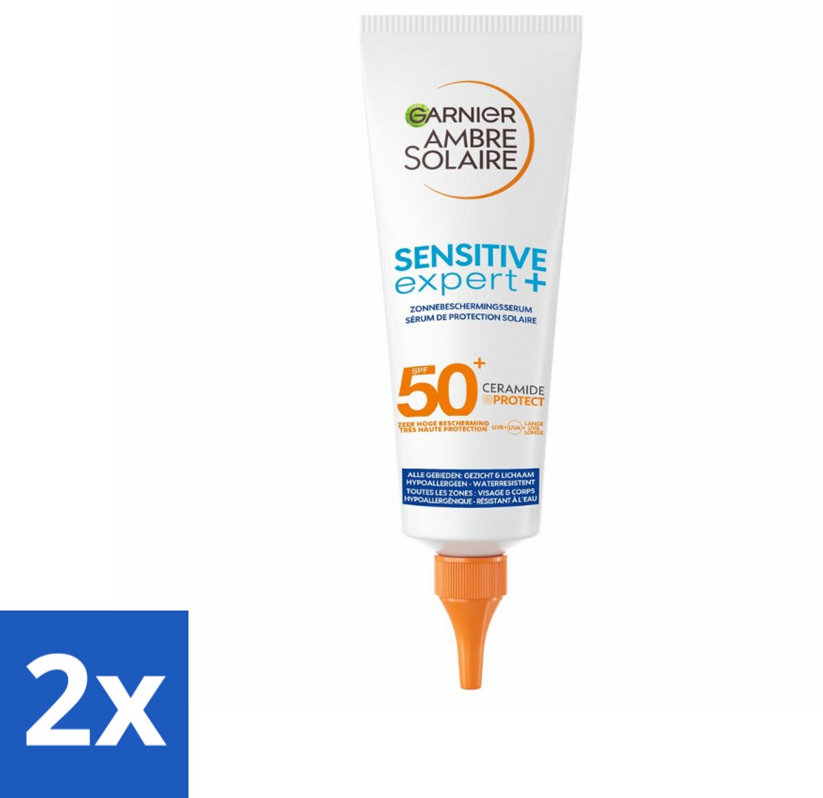 Garnier - Ambre Solaire - Zonnebrandserum - Sensitive Expert - SPF 50+ - 125 ml - Voordeelverpakking - 2 stuks