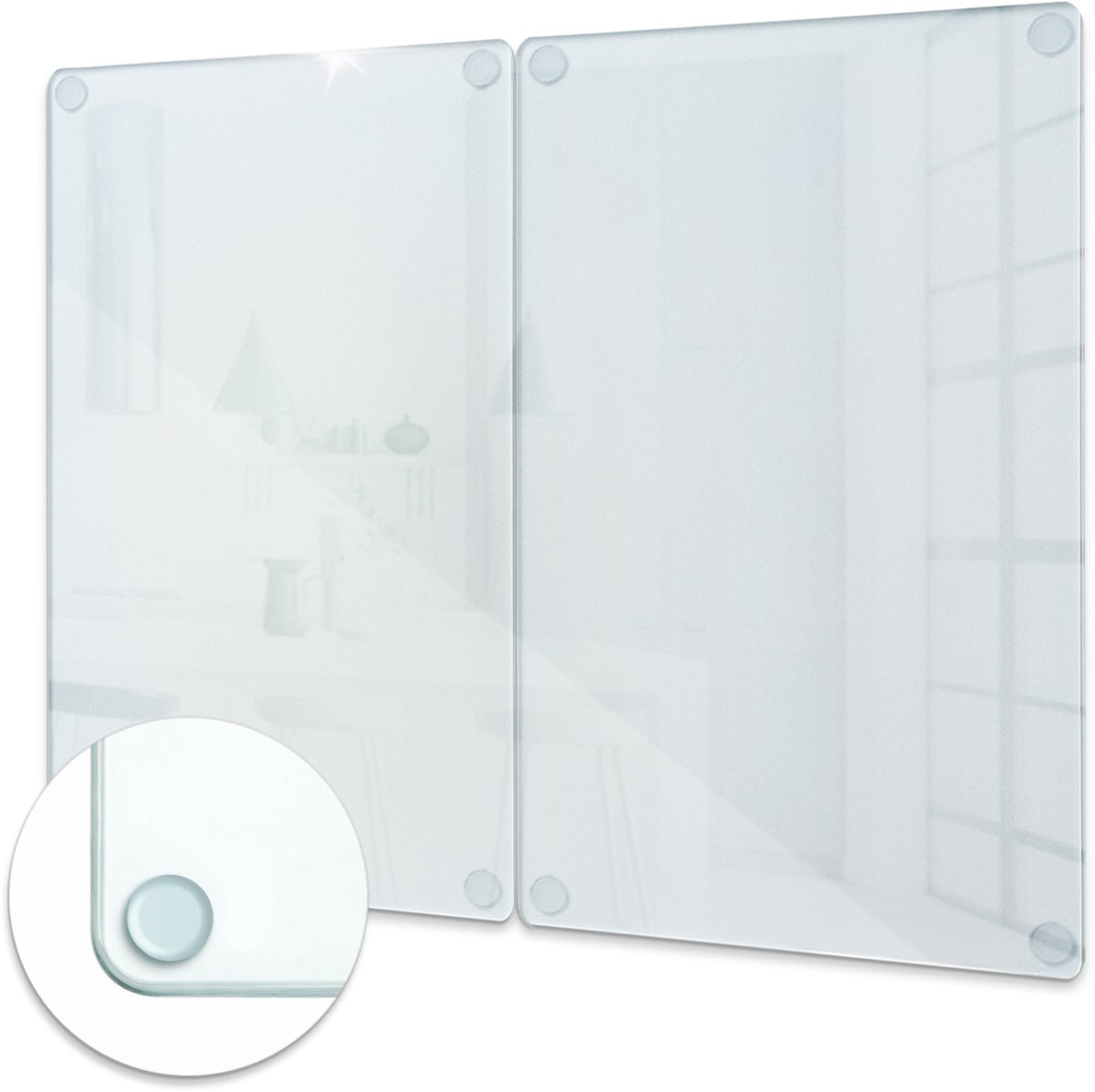 ArtPrintCave – Transparante Glazen Snijplanken – 2x40x52 cm – Gehard Glas – Keukenplanken – Werkbladbescherming