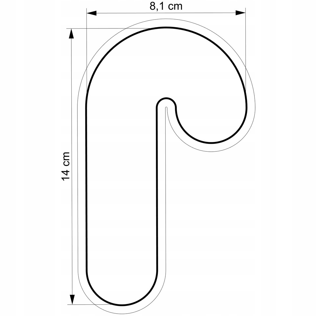 Kerstkoekjesvorm XXL - Grote Lolly 14cm - PETG