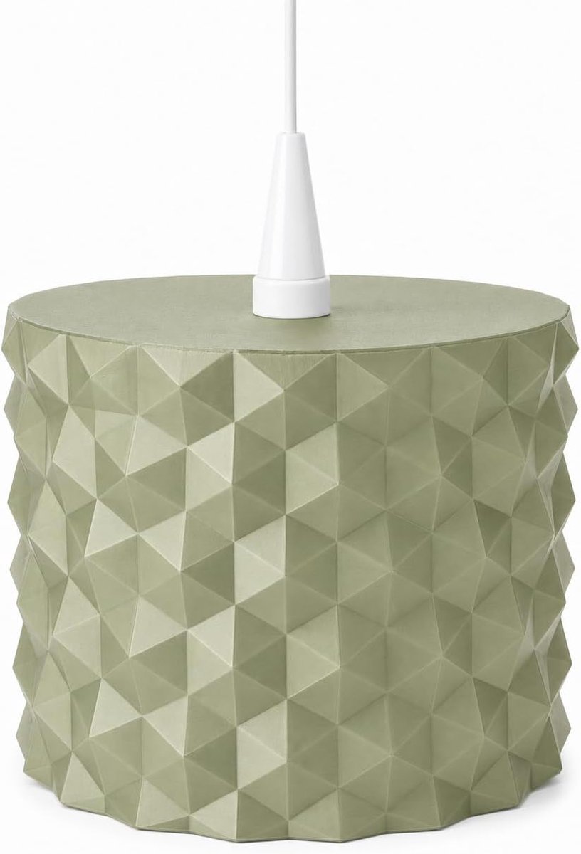 Decoratief scherm voor sterrenlampen A1, geometrisch kubuspatroon, groen - ShopVlot