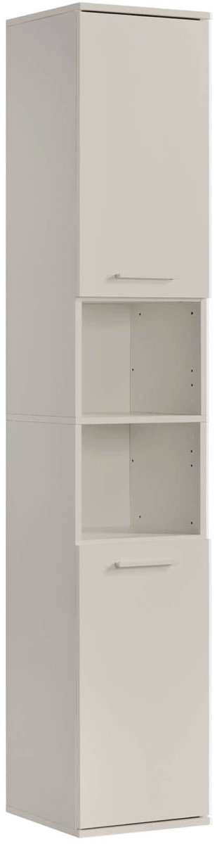 mokebo Badkamer kolomkast 'Der Matrose' (180x33x34 cm) Smalle badkamer zijkast of houten badkamerkast in grijs beige hout