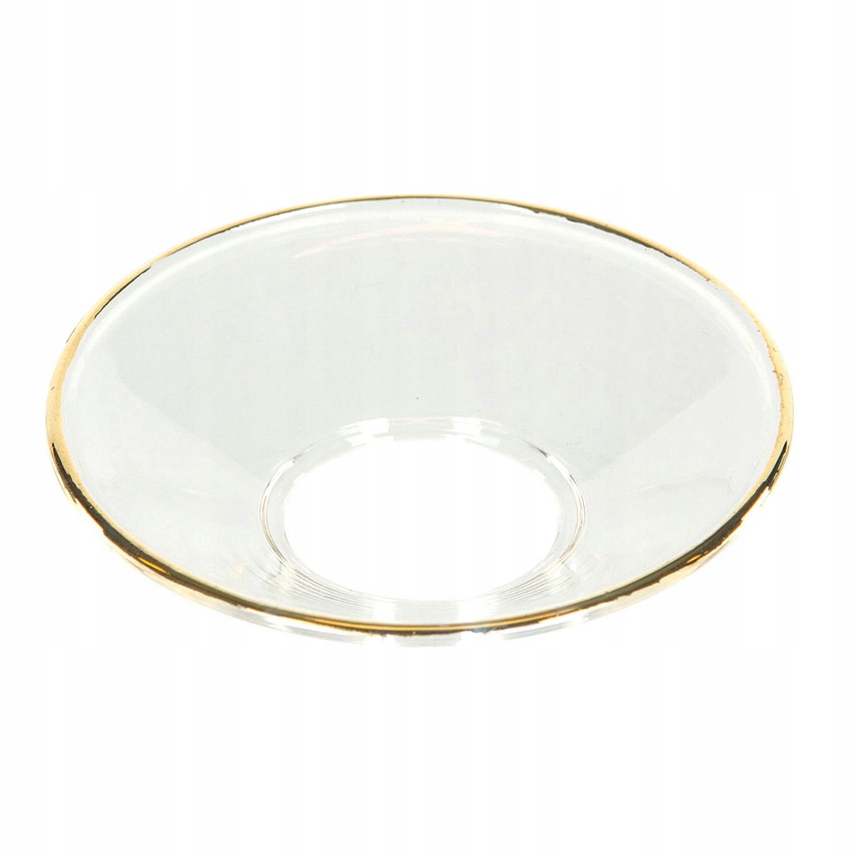 Set van 4 Glazen Kaarsenstandaard Manchet Wit