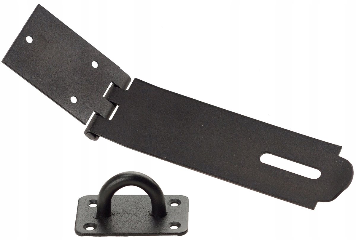 Zwarte Sluiting met Beugel voor Hangslot - 250x50mm - Zwart