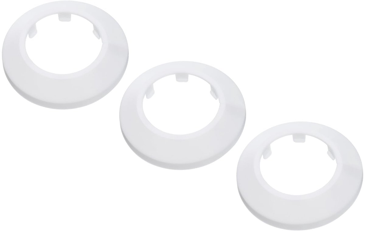 Waterafvoerroodafdekking, 3 stuks, 43 mm, wit, kunststof