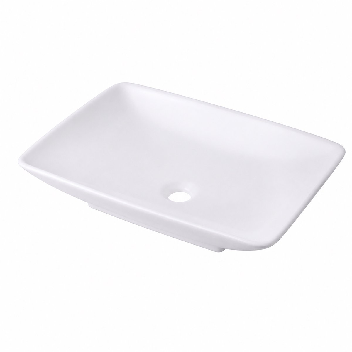 Waskom opbouw - 10x59x37 cm - zonder kraangat - wit