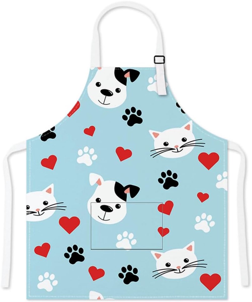 Kids Apron with Pocket, Adjustable Toddler Apron for Cooking, Baking, Painting, - ShopVlot