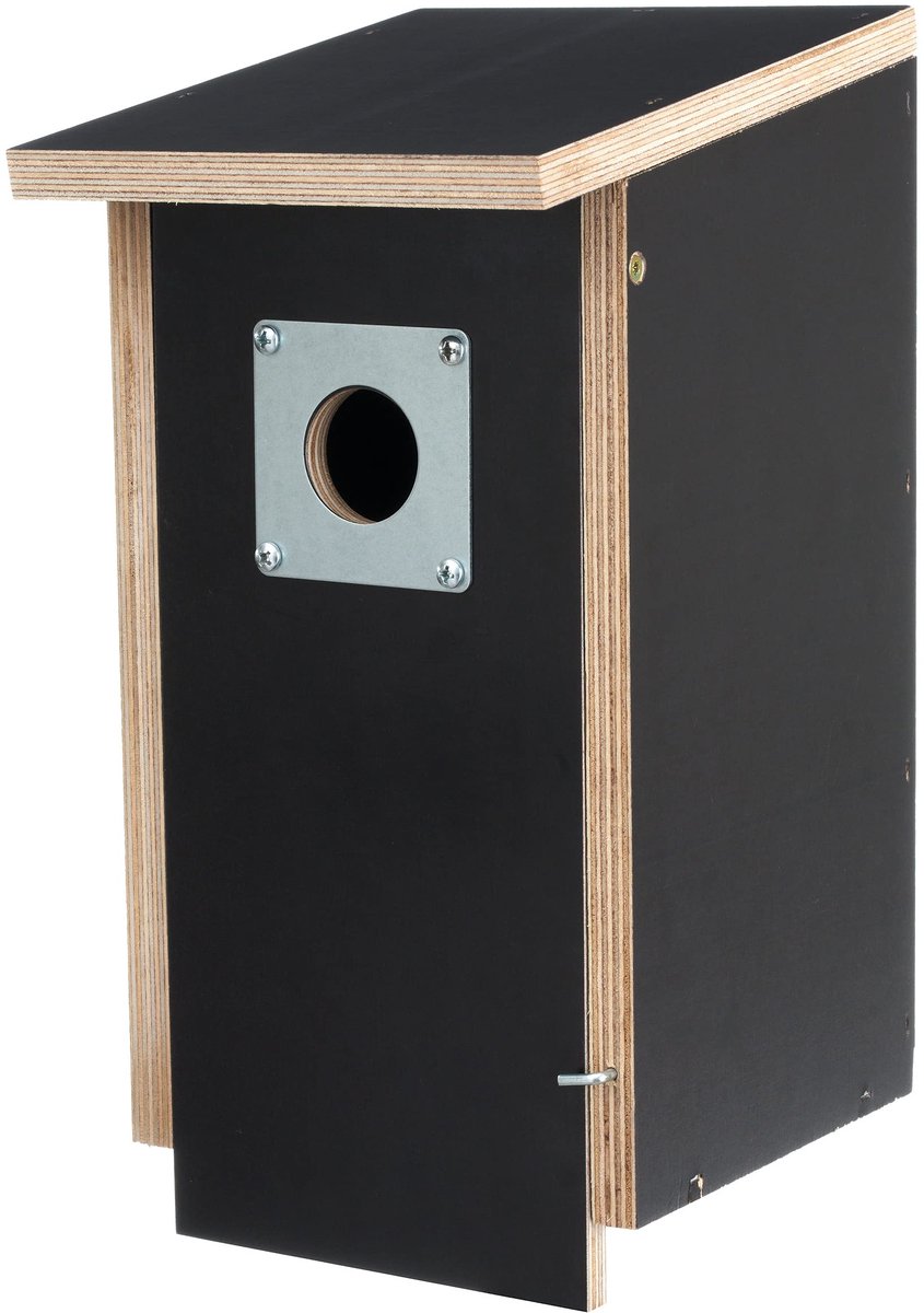 Famanu – Stabiele nestkast met spechtbescherming, grote nestbeveiliging, binnenafmetingen 12 x 12 x 24 cm, ideaal voor vogels