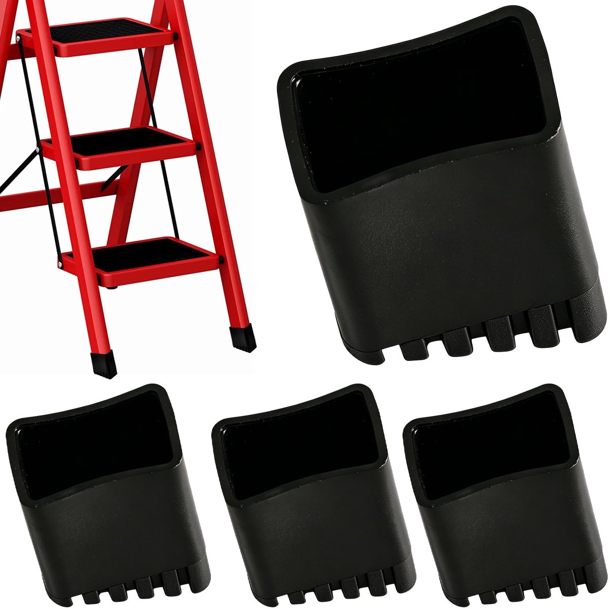 Laddervoetjes 20 x 30 mm - rubberen voetjes - antislip - slijtvaste bescherming voor ladders - ShopVlot