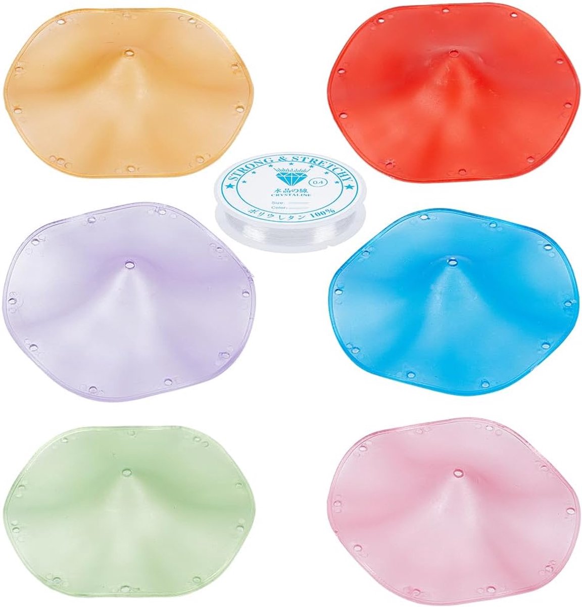 Windgong set 6 stuks - kleurrijke opzetringen - DIY strohoed stijl - voor unieke tuindecoraties - ShopVlot