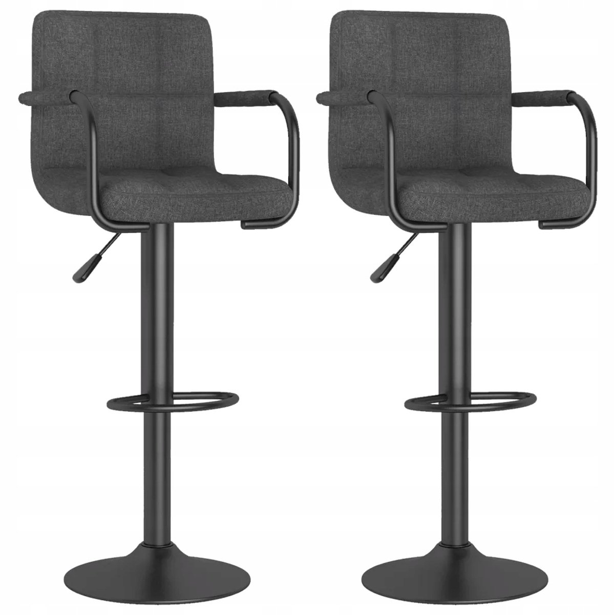 Merkloze barkrukken donkergrijs 48x47x90-111cm, verstelbaar