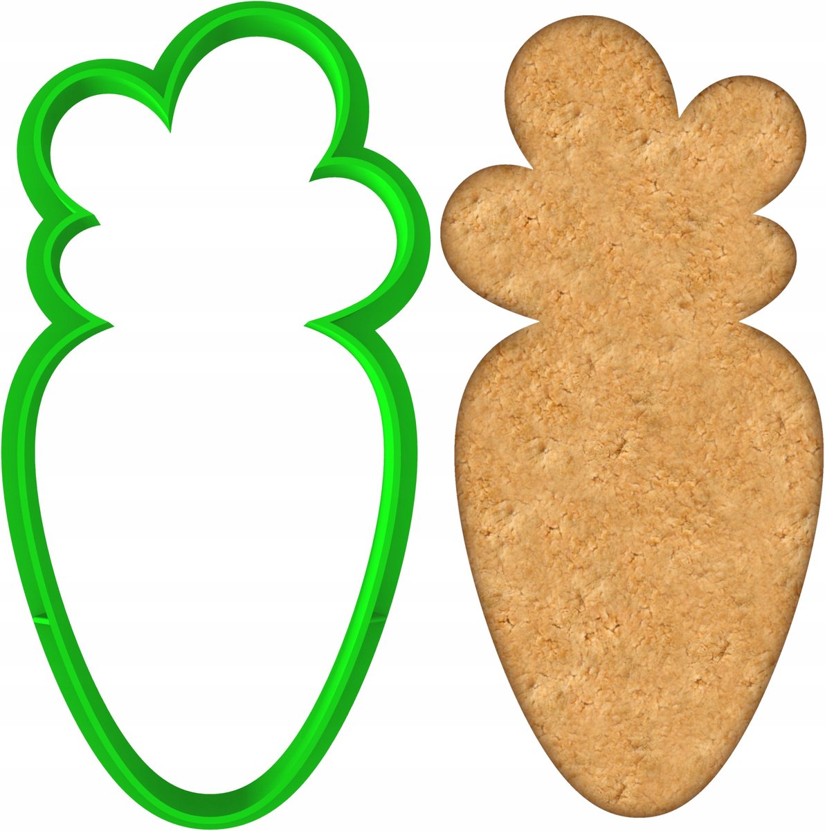 Paas Koekjesvorm Wortel 9cm - Bakvorm voor Koekjes en Koekjes