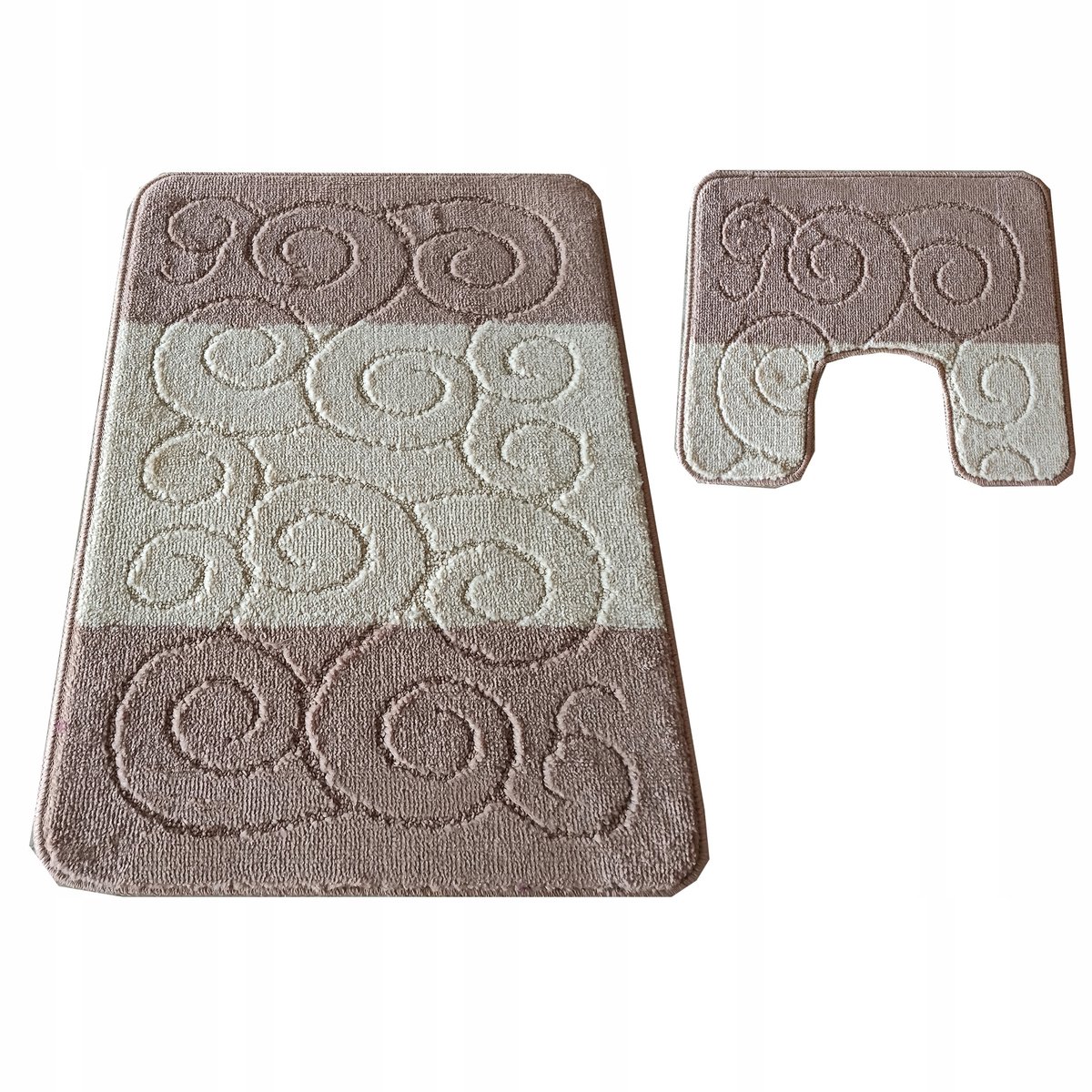 Monti Sile Beige badkamermattenset - 2 stuks
