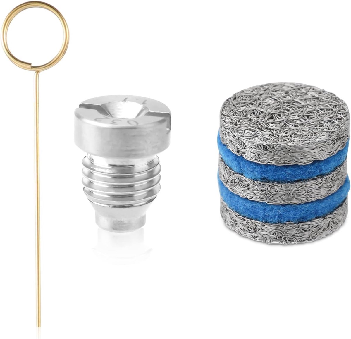 Foam cannon nozzle tips 1.1mm - RVS - Inclusief reinigingsnaald en katoenen pads - Voor rijk schuim - ShopVlot