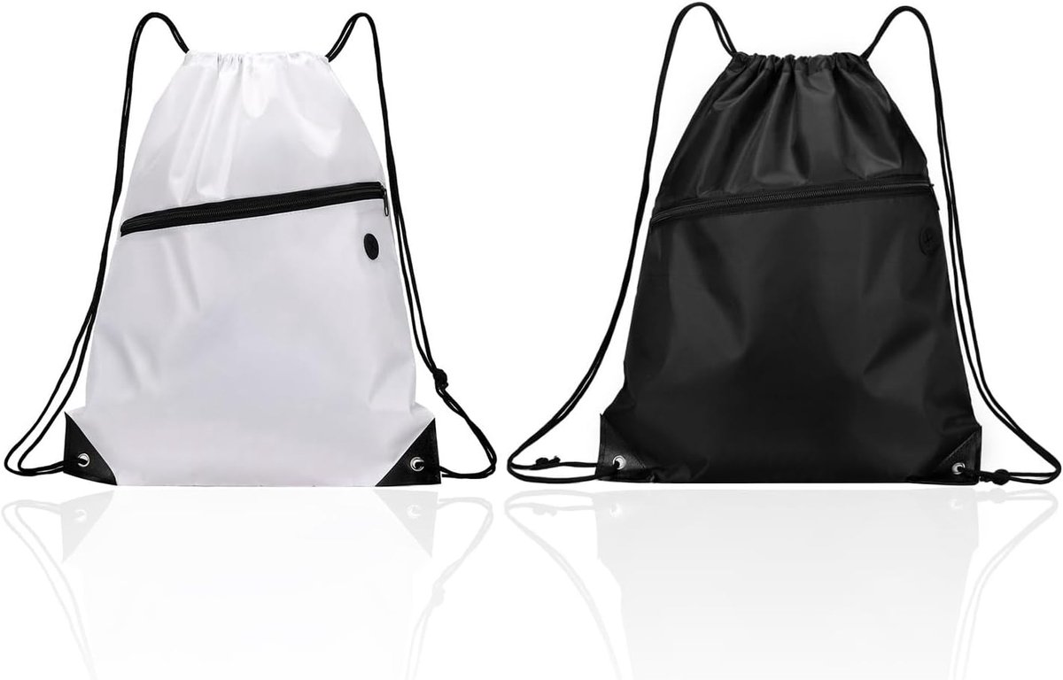 2 Piece Backpack with Drawstring, Shoulder Strap Pockets, Sports Storage Bag, Lightweight Travel Bag, Outdoor Fitness - ShopVlot
