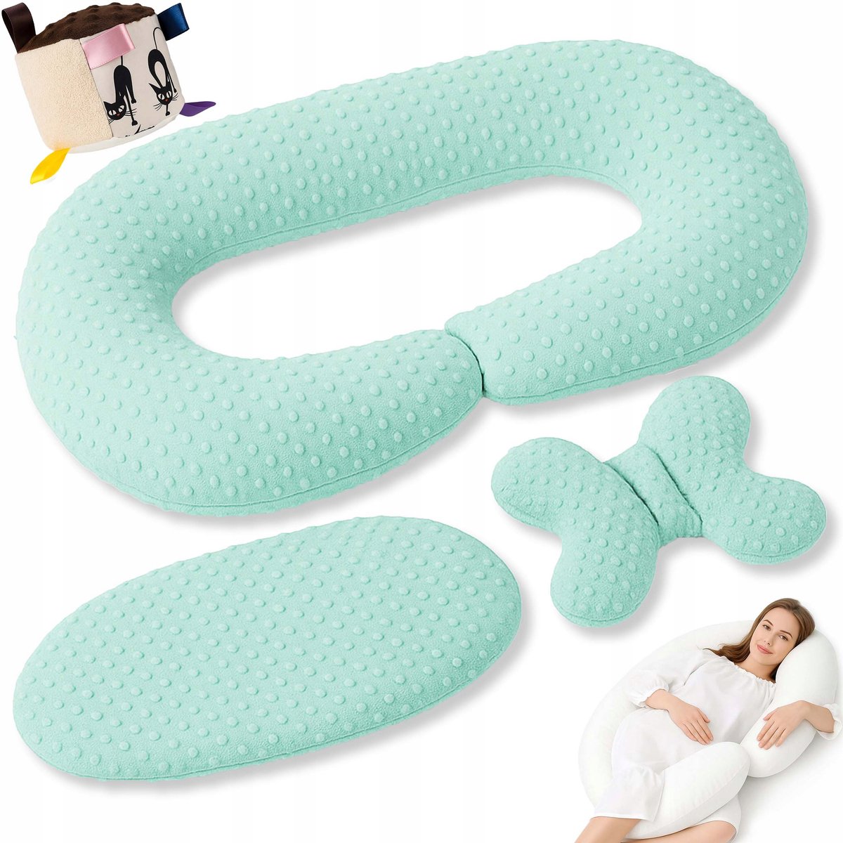 5-delige Zwangerschapskussen Set met Babyaccessoires - Minky