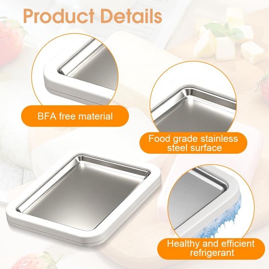 Ice Cubes, Roll Maker Pan with 2 Spatulas, Roll Ice Maker DIY Ice Maker Roll Machine Plate for Sorbet Frozen Yogurt - ShopVlot — afbeelding 3
