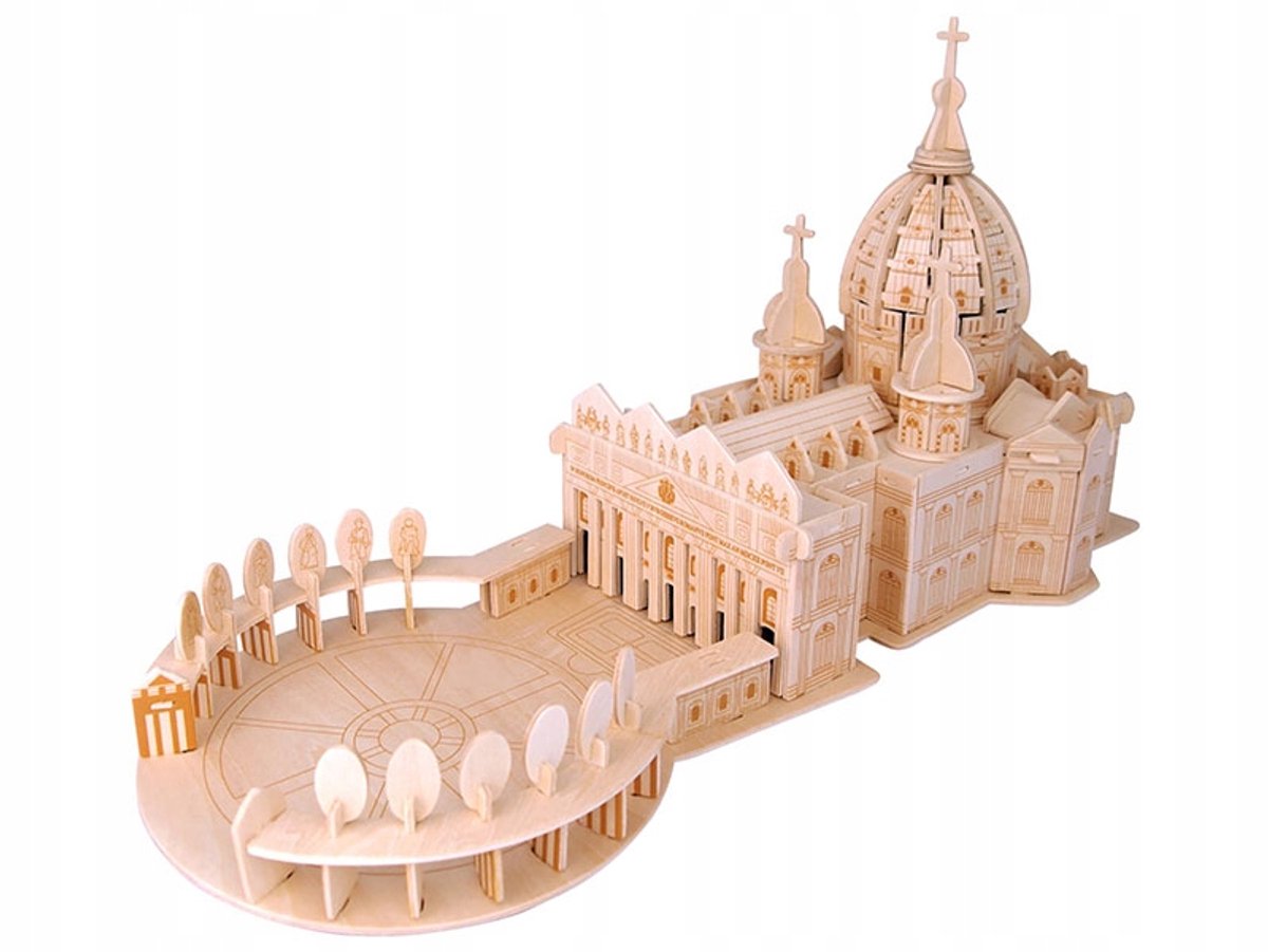 3D Houten Puzzel Sint-Pietersbasiliek - Bouwpakket