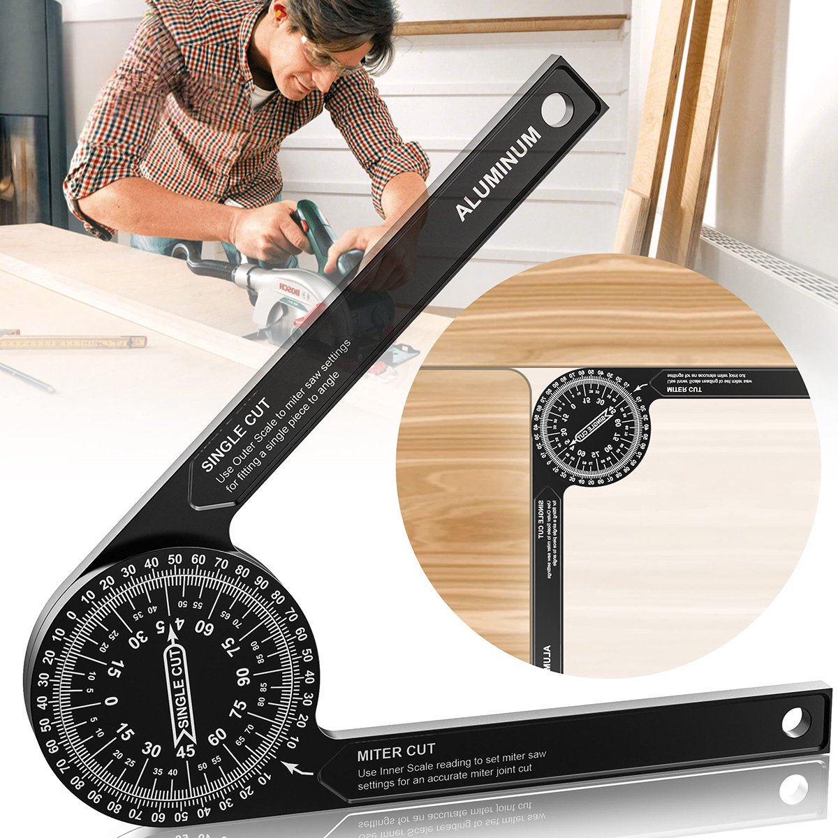 Aluminium Hoekmeter 360° - Precisie Meetinstrument
