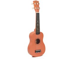 Sopraan ukelele - Korala UKS-15 - Lindenhouten Body - Gitaarmechanieken - Oranje