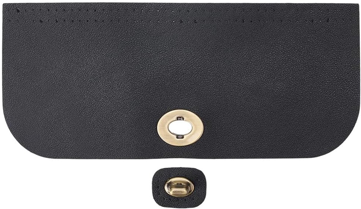 23,1 x 10cm PU leder tas flip-cover rechthoek naai op ringflap met twist lock sluit leder handtask vervanging - ShopVlot
