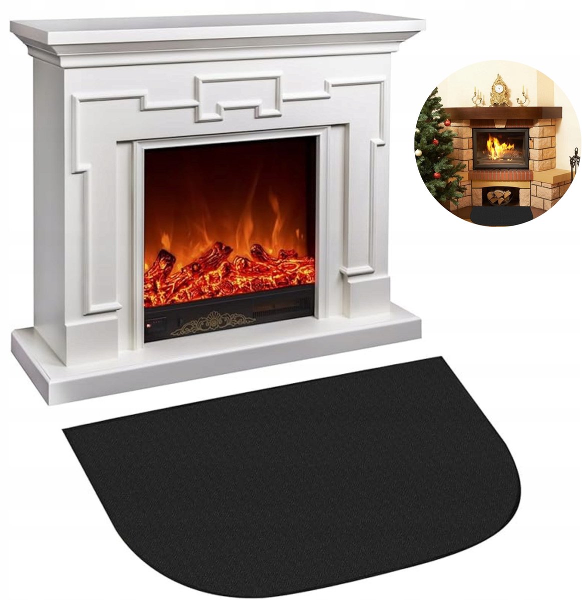 Vuurbestendige Mat voor Haard, Grill & Oven - Glasvezel 80x50cm