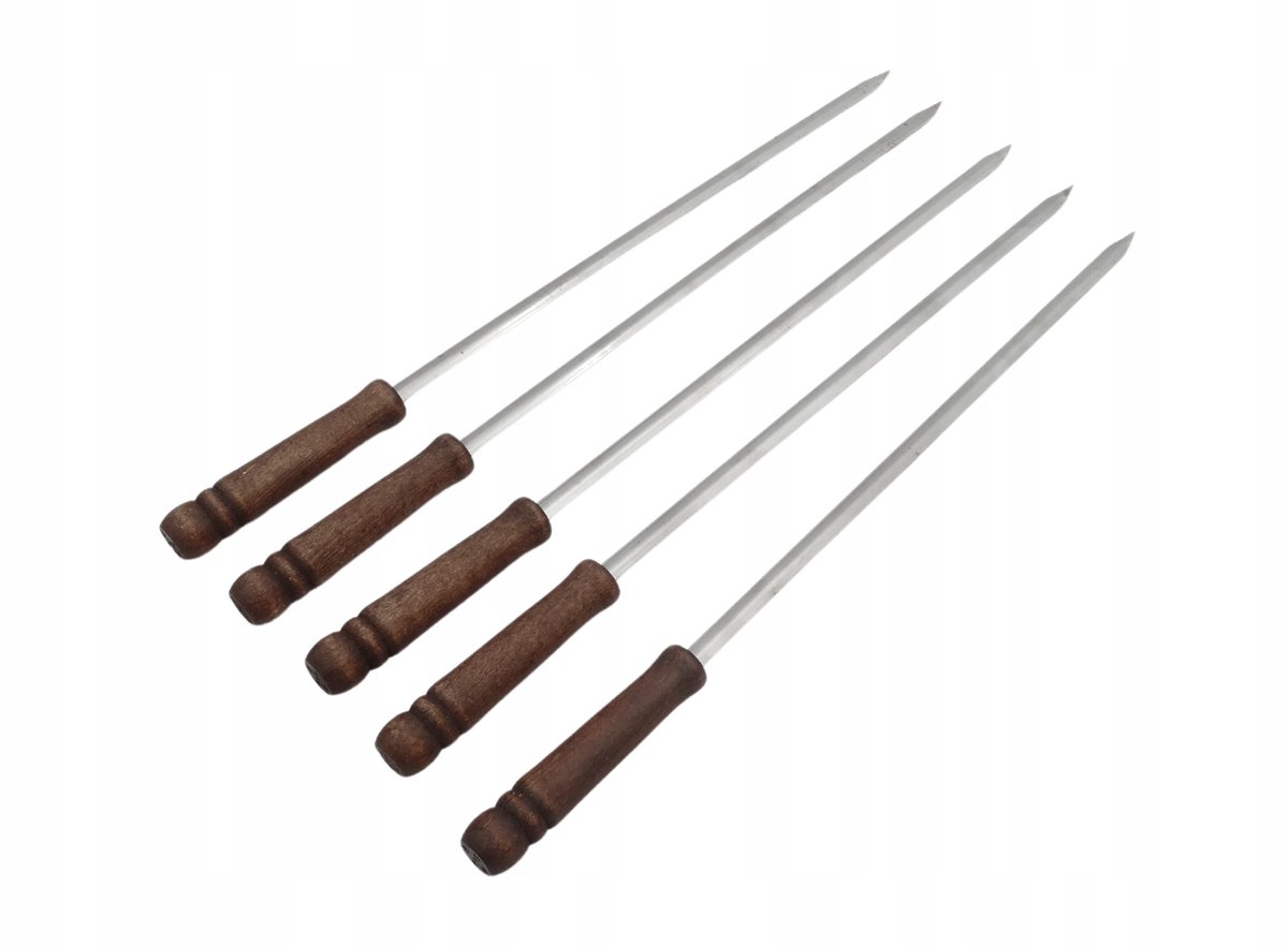 RVS Spiesen voor Vlees & Saté - 44cm - 5 Stuks