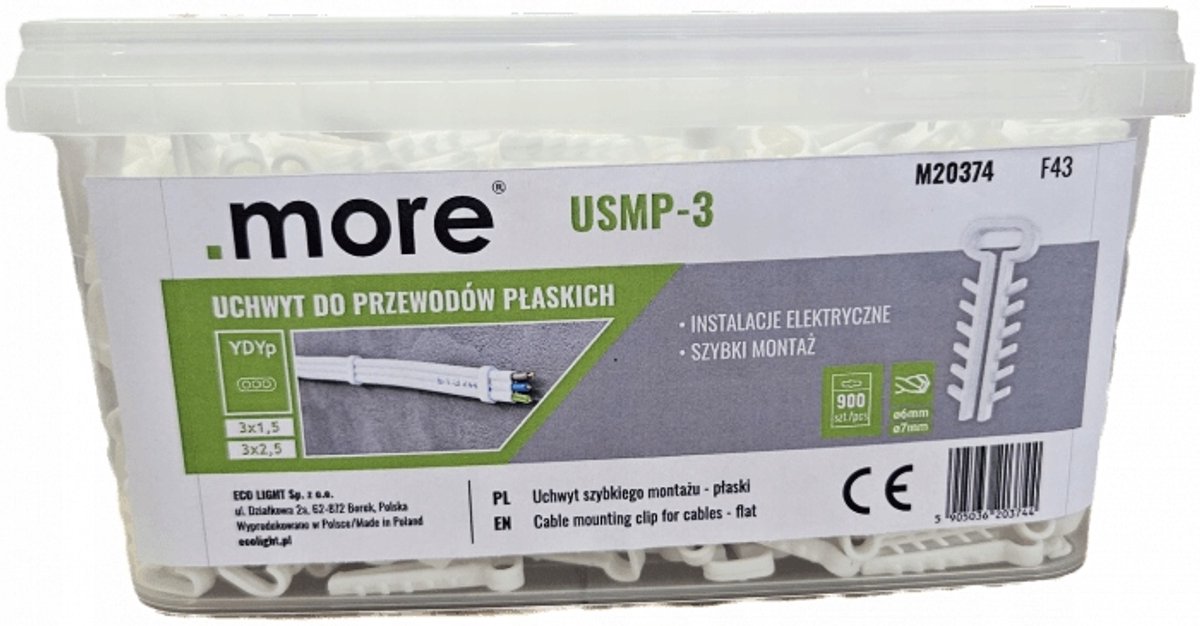 Snelmontage Kabelklemmen USMP-3 BOX 900 stuks