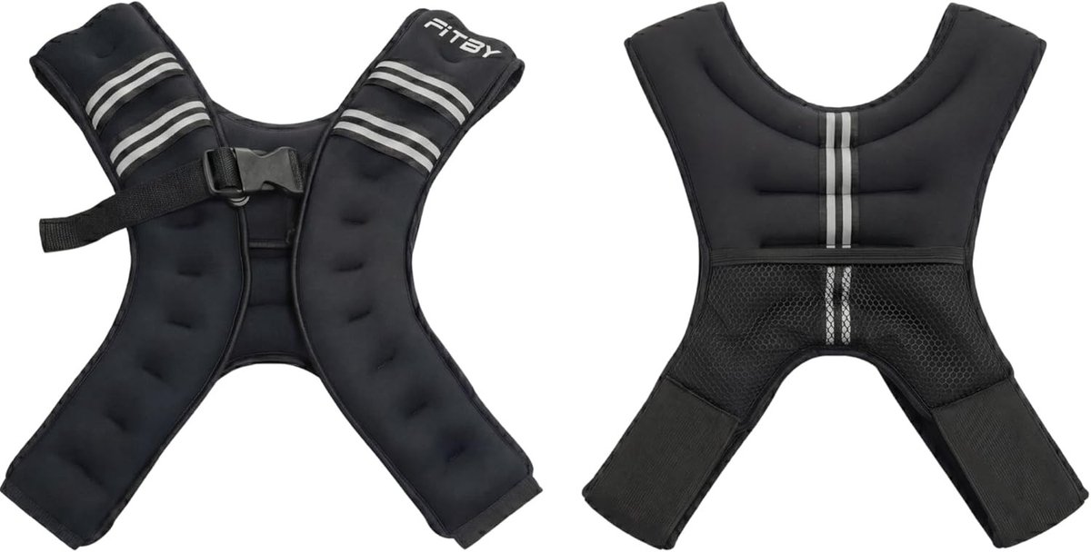 Gewichtsvest - Zwart - Verstelbaar - Ademend en Waterbestendig - Voor Fitness en Training