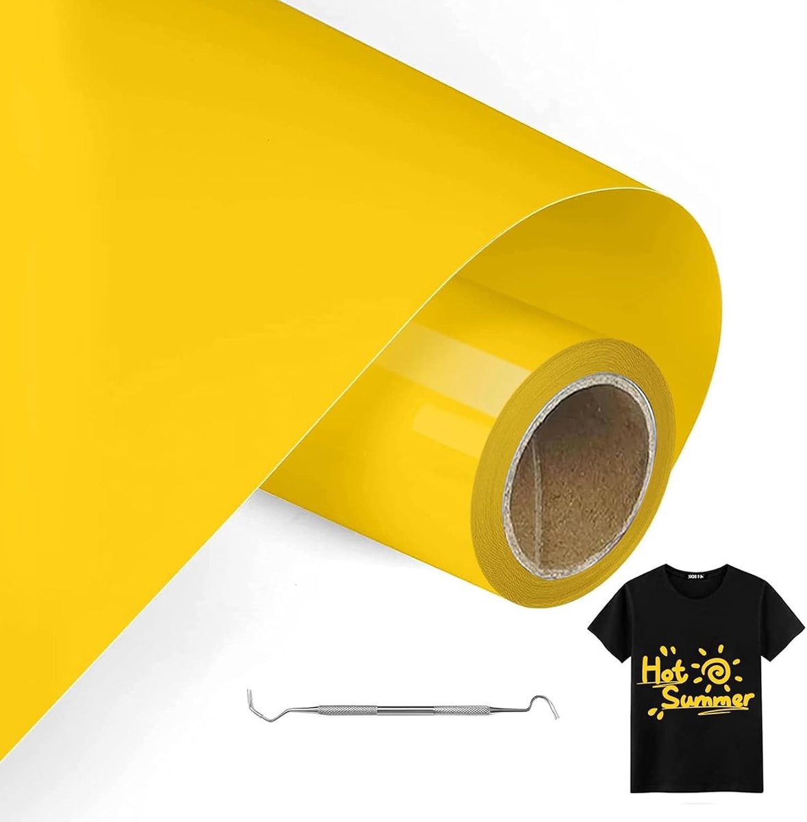 Strijkfolie 30x60 cm - Geel - Geschikt voor textiel - Eenvoudig te snijden en over te brengen - ShopVlot