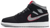 Jordan 1 Mid Black Particle Grey Gym Red (GS) - Sneakers - Unisex