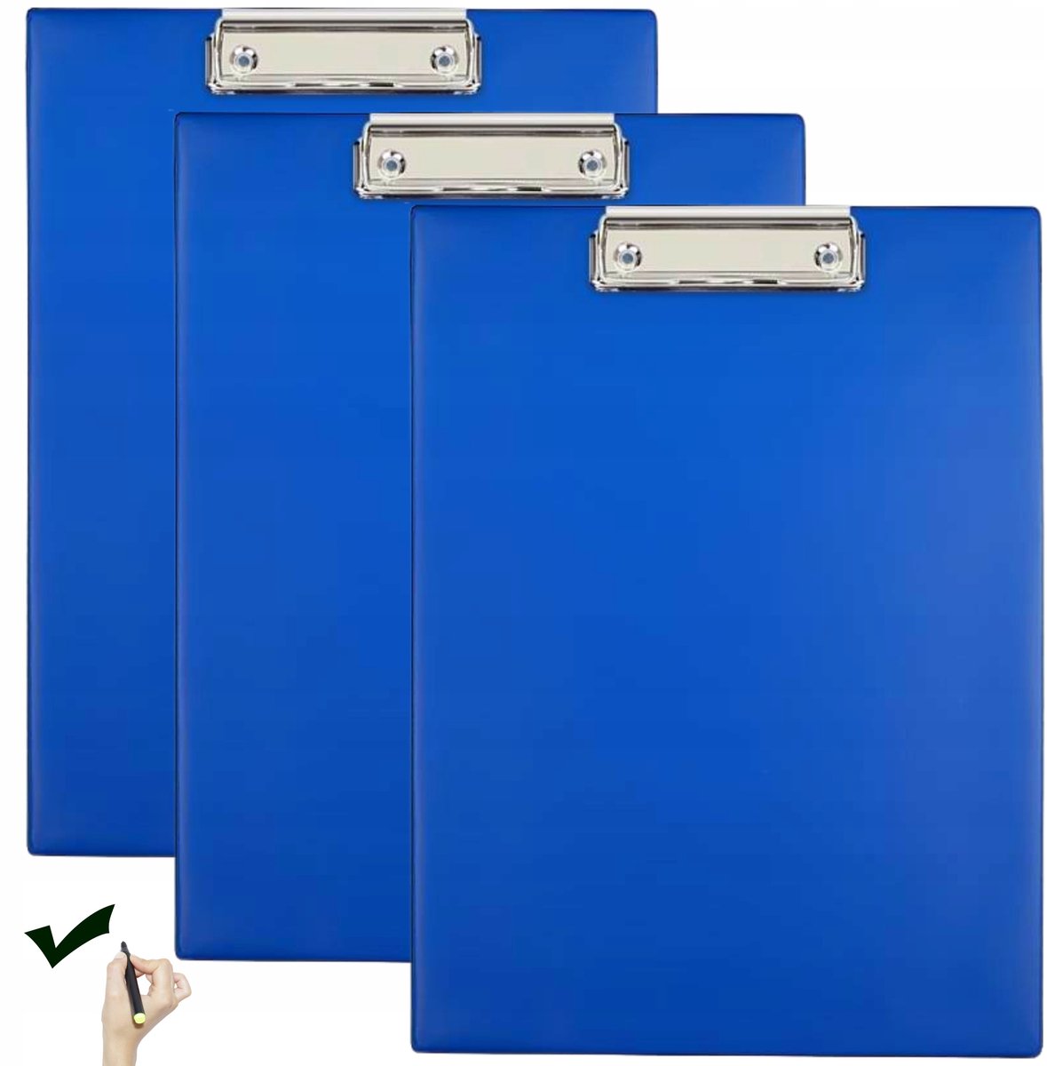 Biurfol Klembord A4 Blauw - 3 stuks