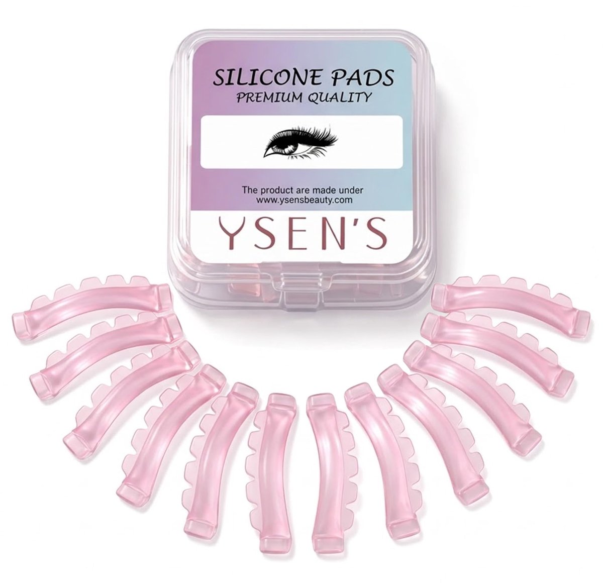 Ysen's Zelfklevende wimperlifting-pads, 12 stuks, 6 maten, Koreaans geïnspireerd siliconen design zonder huidlijm - ShopVlot
