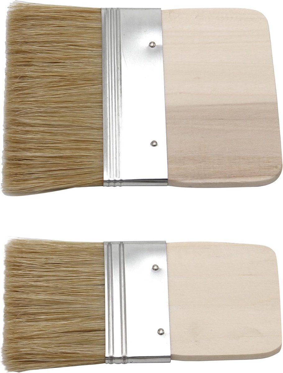 Hoogwaardige palletkwastenset, breedte 75 mm en 100 mm, voor aquarel, gouache, acryl en olie, ergonomische houten - ShopVlot