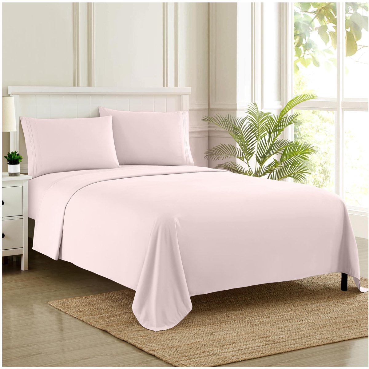 Beddengoed set Twin XL - microvezel - lichtroze - luxe comfort voor een goede nachtrust - ShopVlot